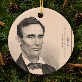 1860年クリスマ選スト1860年の大統領 セラミックオーナメント