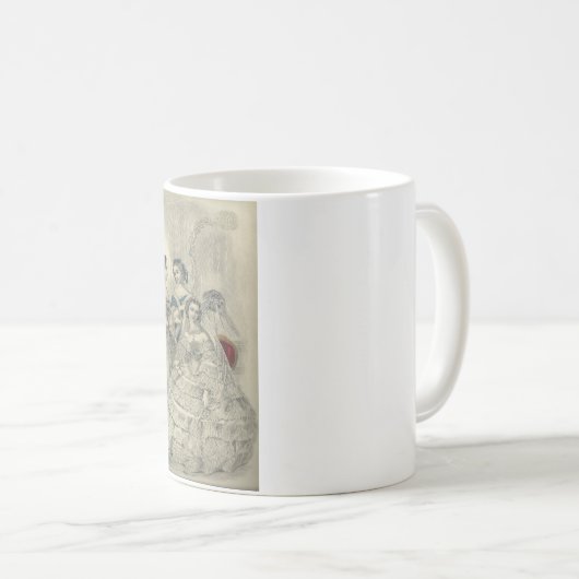 1860年ゴデイの花嫁と花嫁の友人のマグカップ コーヒーマグカップ (正面右)
