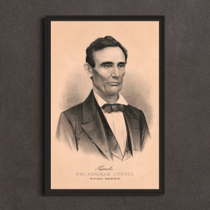 1860年リト選グラフ大統領 ポスター