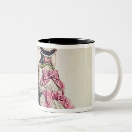 1860年代からの女性のためのファッションのデザイン ツートーンマグカップ (右)
