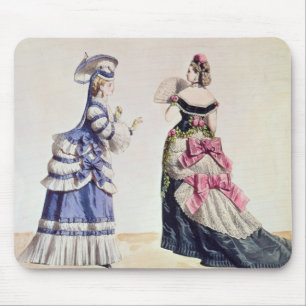 1860年代からの女性のためのファッションのデザイン マウスパッド