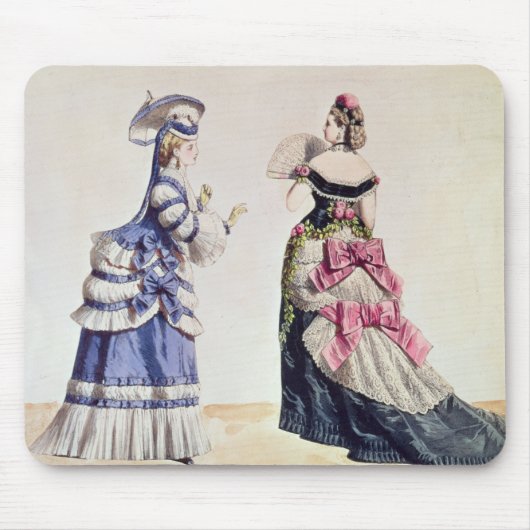 1860年代からの女性のためのファッションのデザイン マウスパッド (正面)