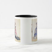 1860年代からの女性のためのファッションのデザイン マグカップ (中央)