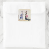 1860年代の女性のためのファッションデザイン スクエアシール (バッグ)