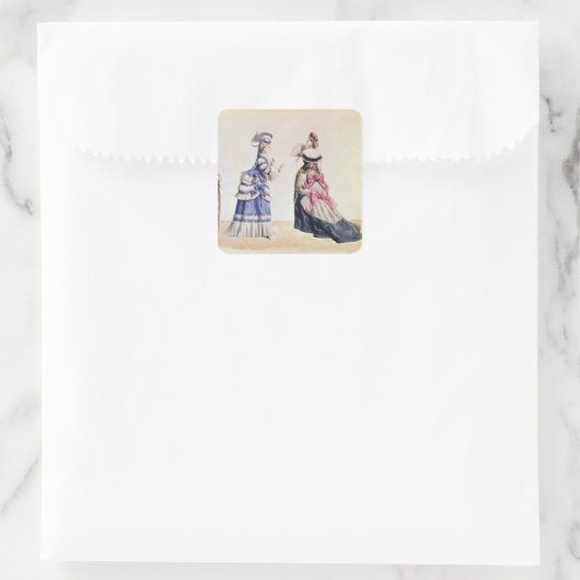 1860年代の女性のためのファッションデザイン スクエアシール (バッグ)