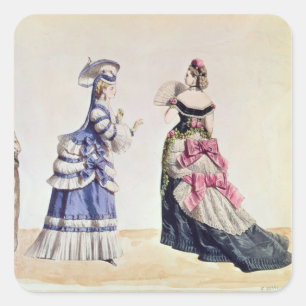 1860年代の女性のためのファッションデザイン スクエアシール