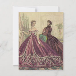 1860年代の女性のティーパーティー 招待状