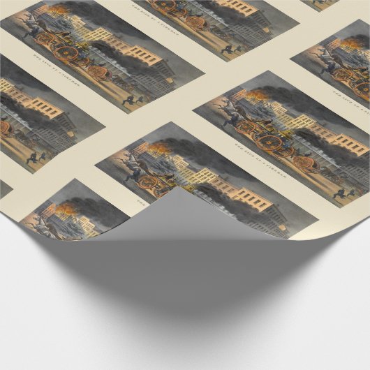 1860年代の石版画のヴィンテージの生活 ラッピングペーパー (角)