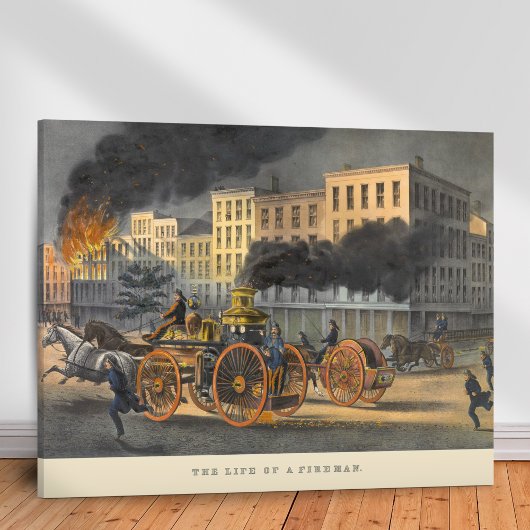 1860年代リトグラフヴィンテージの生活 キャンバスプリント