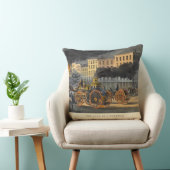 1860年代リトグラフヴィンテージの生活 クッション (椅子)