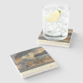 1860年代リトグラフヴィンテージの生活 ストーンコースター (横)