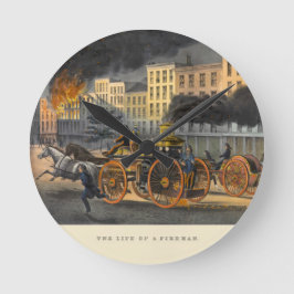 1860年代リトグラフヴィンテージの生活 ラウンド壁時計