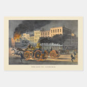 1860年代リトグラフヴィンテージの生活 ラッピングペーパーシート (正面)