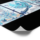 1860年頃の武士が悪霊と戦う ポスター (角)