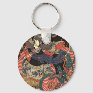 1860年頃日本のなドラゴンの絵画 キーホルダー