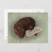 1860年頃: ビクトリアンなクリスマスカード シーズンポストカード (正面/裏面)