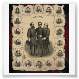 🎖️⚔️ 1860 Civil War Heroes USA South フォトプリント