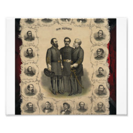 🎖️⚔️ 1860 Civil War Heroes USA South フォトプリント