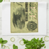 1860 Hingham Massachusetts 5ドル紙幣 キッチンタオル (折り畳み)