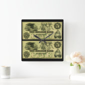 1860 Hingham Massachusetts 5ドル紙幣 スクエア壁時計 (ホーム)