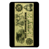 1860 Hingham Massachusetts 5ドル紙幣 マグネット (縦)