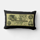 1860 Hingham Massachusetts 5ドル紙幣 ランバークッション (裏面)