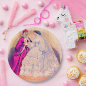 1861フランスのファッション結婚ガウン ペーパープレート (パーティー)