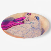 1861フランスのファッション結婚ガウン ペーパープレート (アングル)