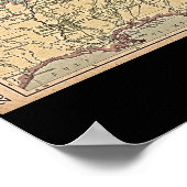 1861年～1865年の地図 ポスター (角)