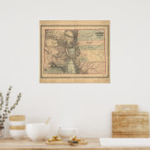 1862コロラド州の地図 ポスター (キッチン)