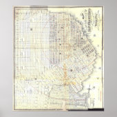1862サンフランシスコの地図 ポスター (正面)