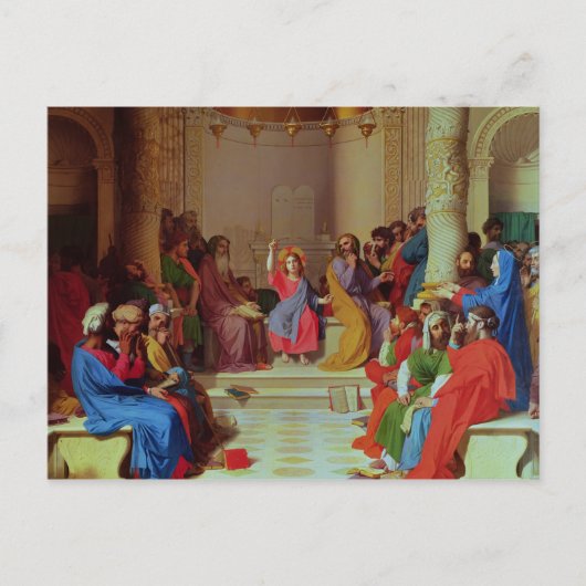 1862年、医師の中のイエス ポストカード (正面)