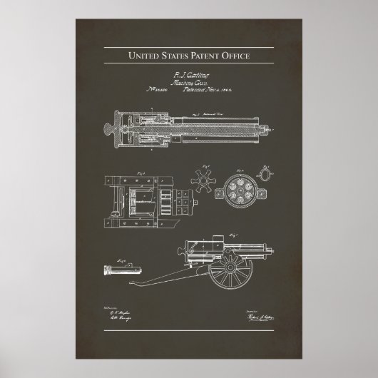 1862 US 36836 - Gatling Gun ポスター (正面)