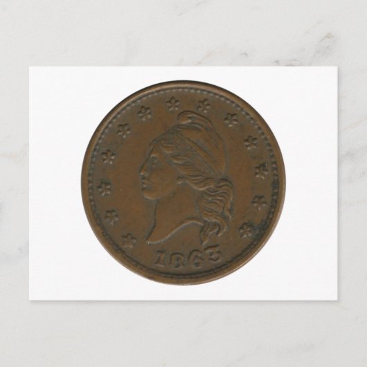 1863内戦トークン ポストカード (正面)