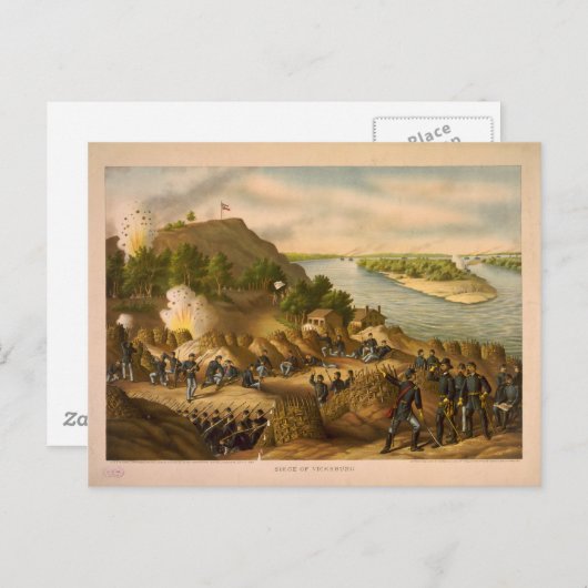 1863年のビックスバーグの南北戦争包囲 ポストカード (正面/裏面)