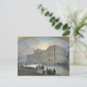 1863年の冬のマリインスキー宮殿の景色 ポストカード (スタンド正面)