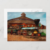 1863年の列車 - 南北戦争 - ハウプト将軍 ポストカード (正面/裏面)