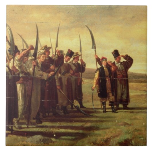 1863年の暴動のポーランドのInsurrectionists (油 タイル (正面)