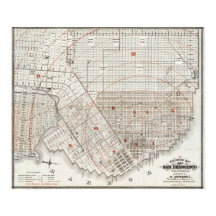 1863年 サンフランシスコ 鉄道地図 ビンテージ デザイン