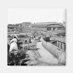 1864の鉄道ターミナルのアトランタの磁石 マグネット