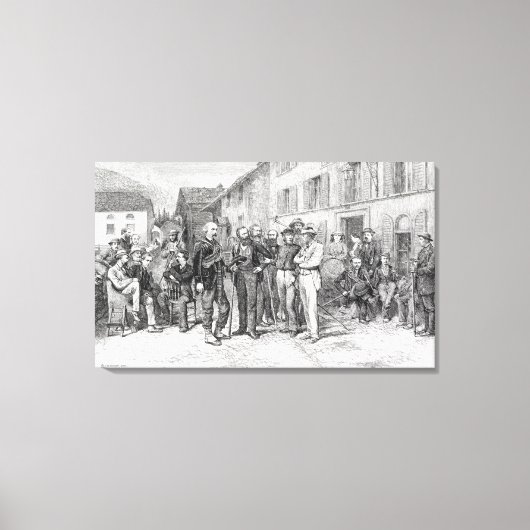 1864年のツェルマットのクラブ室「アセント」より キャンバスプリント (正面)