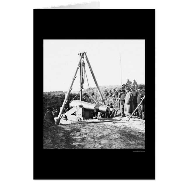 1864年シャーマン将軍の銃を取り外す技術者 (正面)