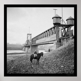 1864年ナッシュビルの要塞鉄道橋 ポスター