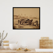 1864年ブランデー駅近くの救急車ドリル ポスター (キッチン)