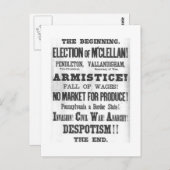 1864年大統領のの選挙 ポストカード (正面/裏面)