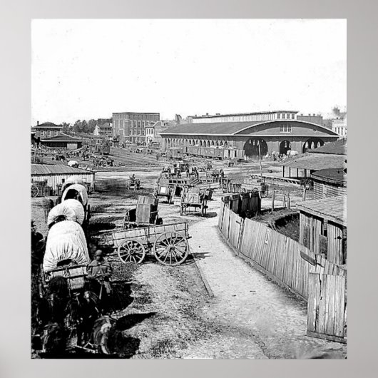 1864鉄道デポアトランタプリント ポスター (正面)