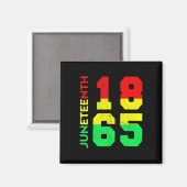 1865シャツメンズ18日が独立記念日 マグネット (正面/裏面)