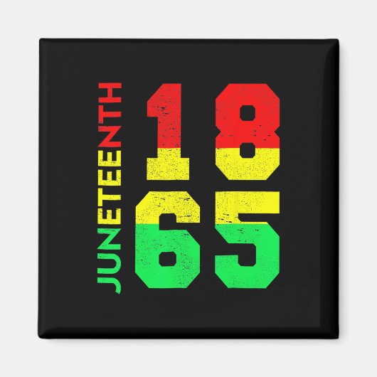 1865シャツメンズ18日が独立記念日 マグネット (正面)