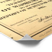 1865ワシントン州の地図(州) ポスター (角)