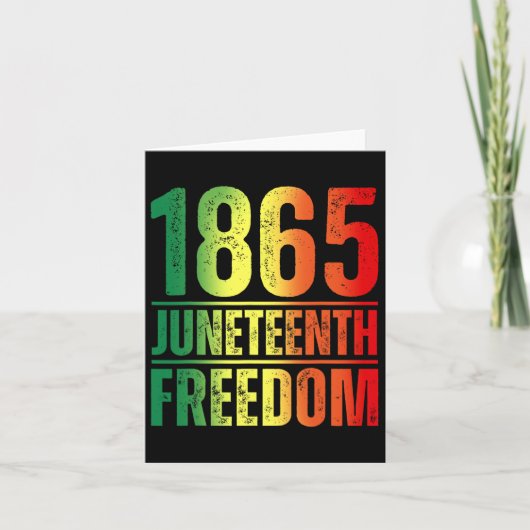 1865女性の男性18 Freedom African American カード (正面)